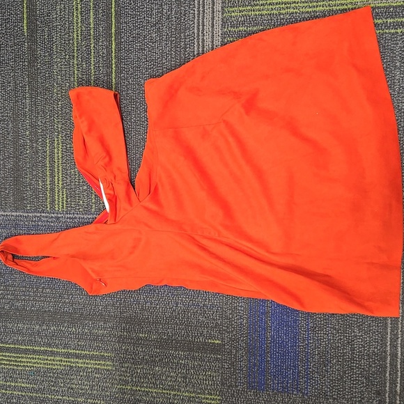 For Love & Lemons-"Gloria" Suede Asymmetrical Cutout Dress-Size Medium - Picture 14 of 16